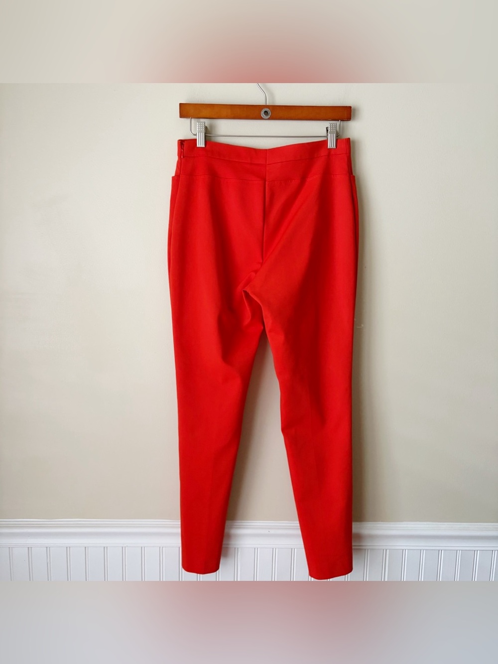 Akris Punto | Franca Trouser Pants Cropped Pleat Front Bright Orange Size 8 - Picture 6 of 8